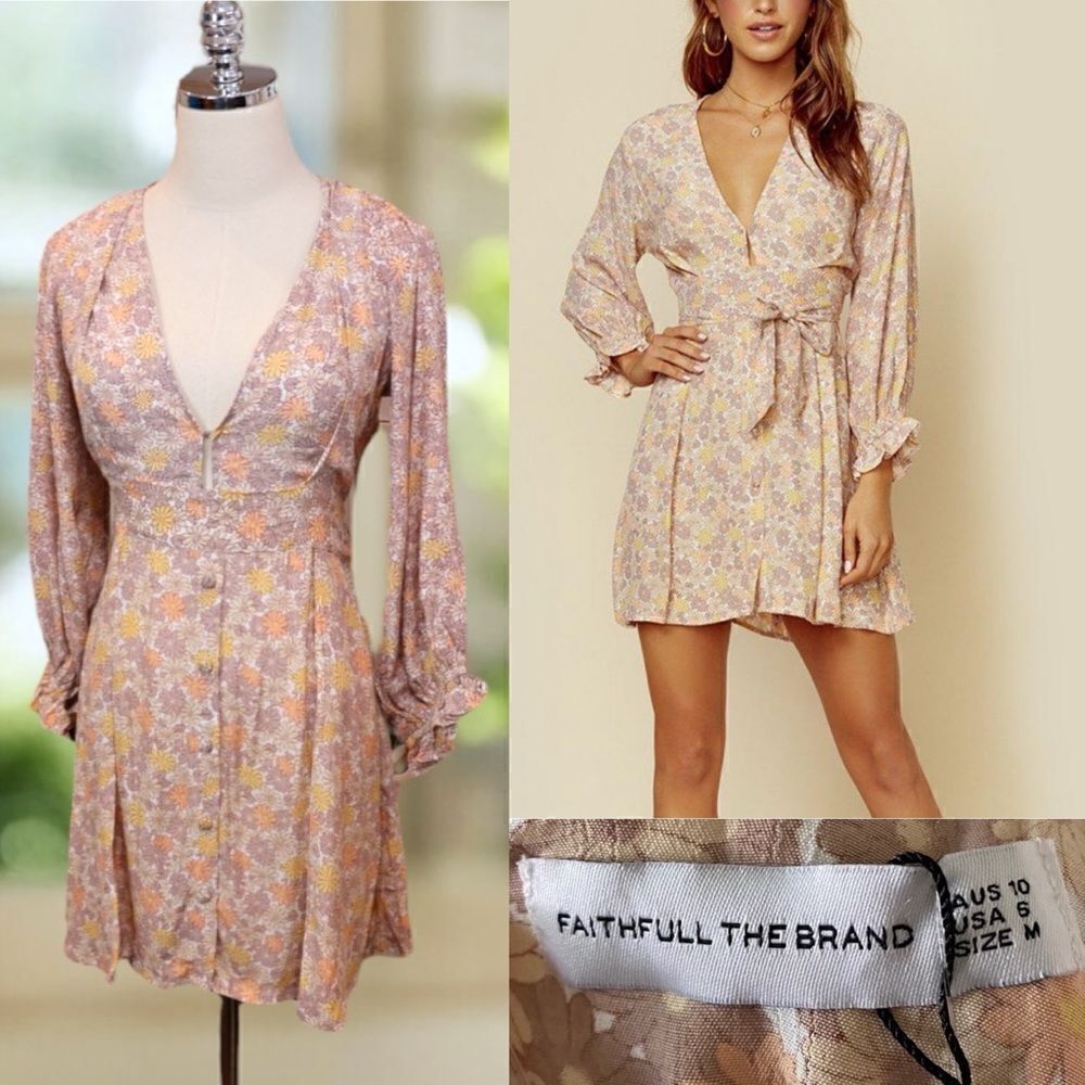 🔥 Faithfull the Brand Revolve Palmaro Mini Dress in Zoella Size M